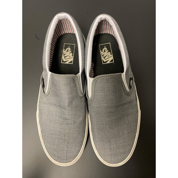 Vans Unisex Gray Canvas Shoes/ Slip on sneakers Men\'s 9.5 Women\'s 11 SKU 2268 main image 6